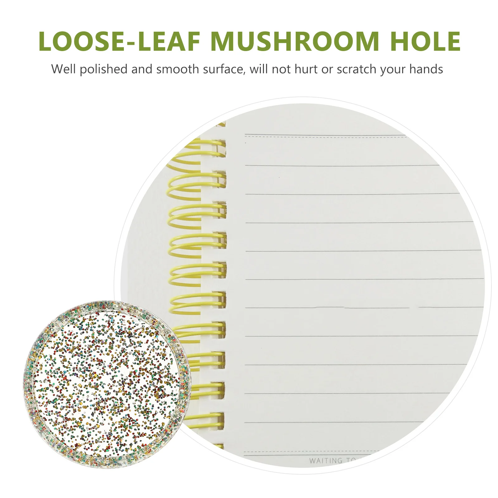 

30Pcs Plastic Loose Leaf Binder Discs Decorative Planner Discs Notebook Binding Supplies Office School Accessories