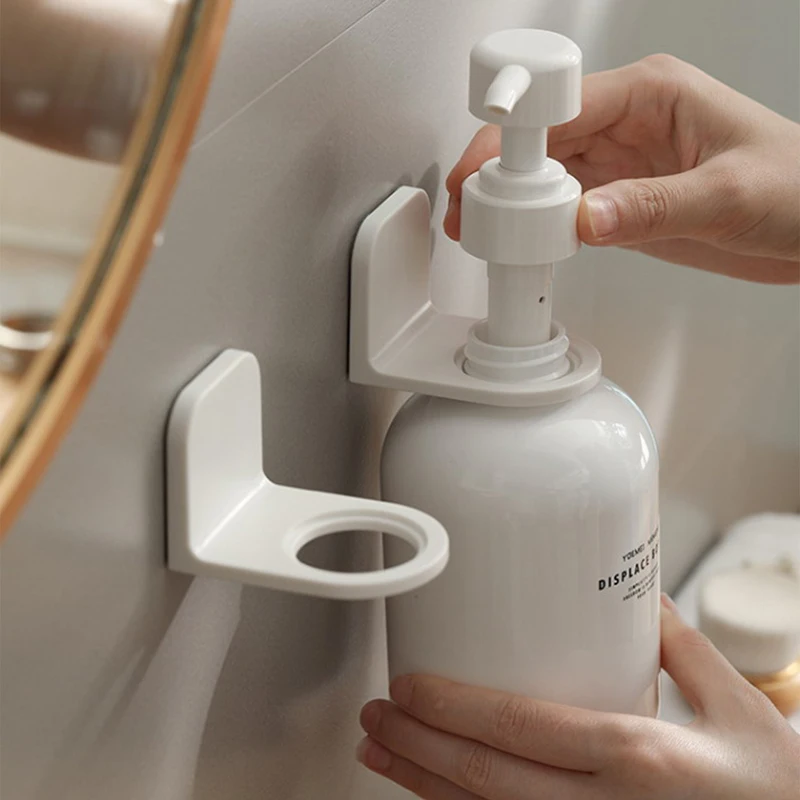 Verstellbarer Spender, Flaschenhalter, Wandmontage, selbstklebend, für Shampoo, Lotion, Handseife, Flaschenhalter, Badezimmer, Aufbewahrungsregal