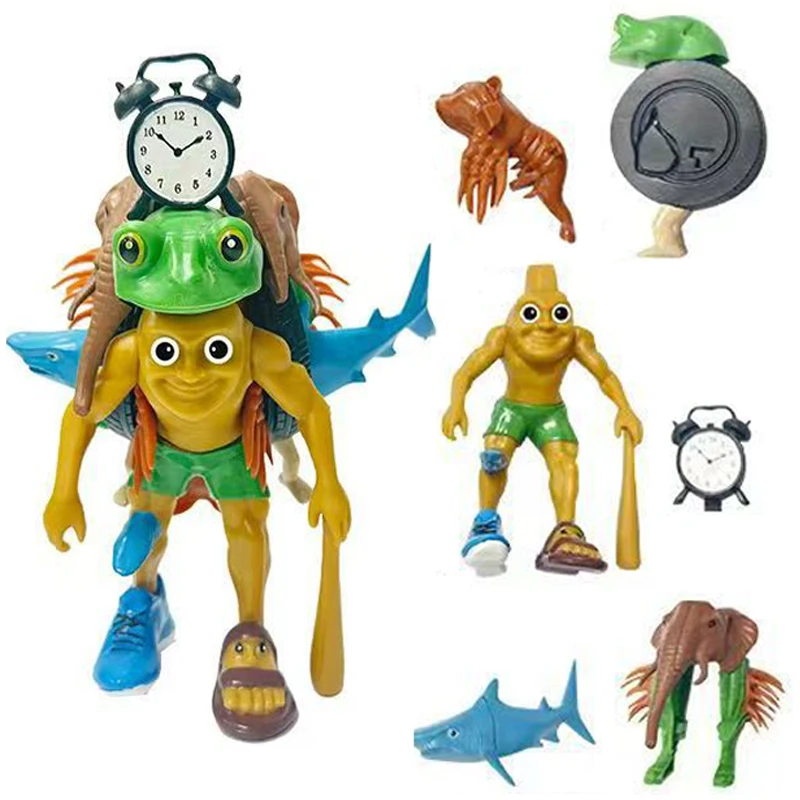 

Italian Brainrot Tung Sahur Action Figure Toy Tung Tung Sahur Tralalero Tralala Figure Bombardino Crocodilo Model Doll Xmas Gift