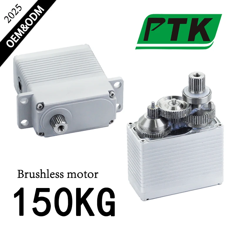 

PTK 9180SSG 150KG 180kg High torque UAV fixed wing servo brushless motor All metal gear steering servo voltage 24V-28V wholesale