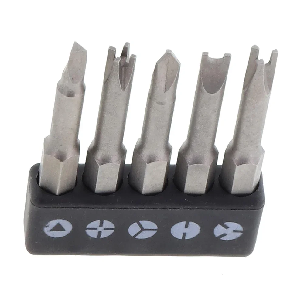 5pcs 1/4 Hex Shank Special-shaped Screwdriver Set U Y Shape Triangle 50mm Screwdriver Bits For Electric Screwdrivers/hand Drills