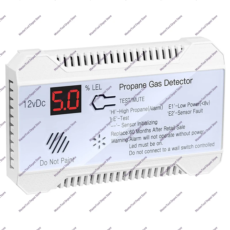 RV Propane Gas Detector 85dB Loud Dound Alarm Imported Sensor DC12V