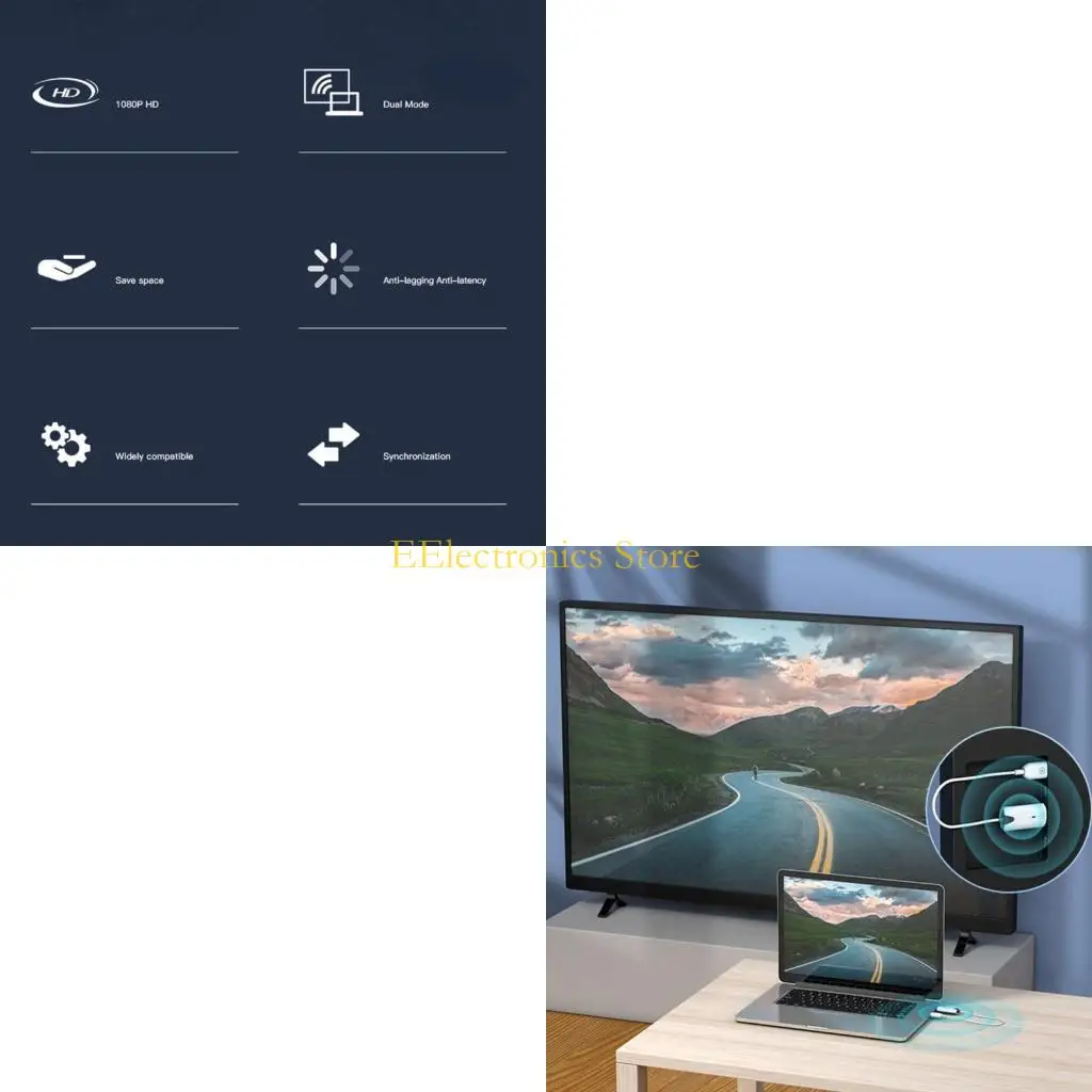 

B03C Длинные HDMI-совместимые беспроводные разъемы Усилители сигнала Удлинитель для проекции с ПК на телевизор