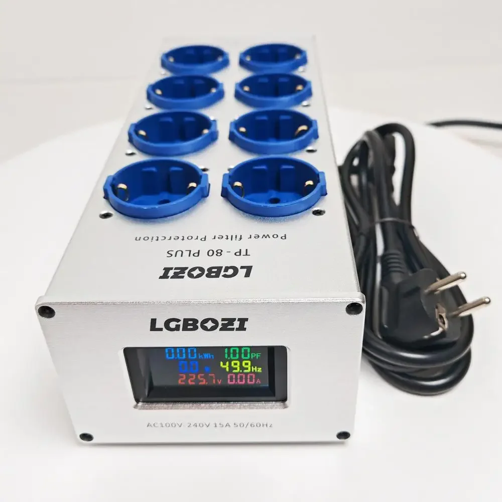LGBOZI TP80 PLUS power filter, European standard socket amplifier, audio and video equipment noise reduction, surge protection