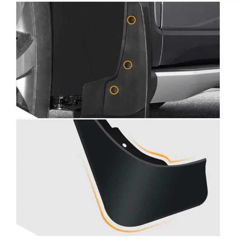

4PCS Front & Rear Mud Flaps Splash Guards Mudflap Mudguards Quick Fixing Suitable for 8 2020-2021 Durable-
