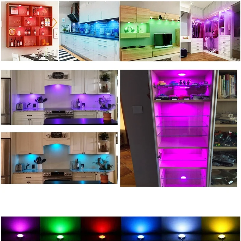 Lumières de caravane LED RVB, gradation sans fil, télécommande, budgétaire de documents, comptoir de cuisine, Cisco, bibliothèque, 12V