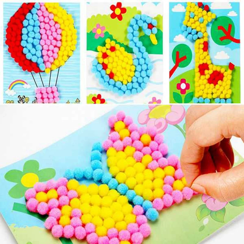 500 Pcs 10Mm Soft Round pompon Ball colore misto decorazione fai da te creazione artigianale e forniture per Hobby