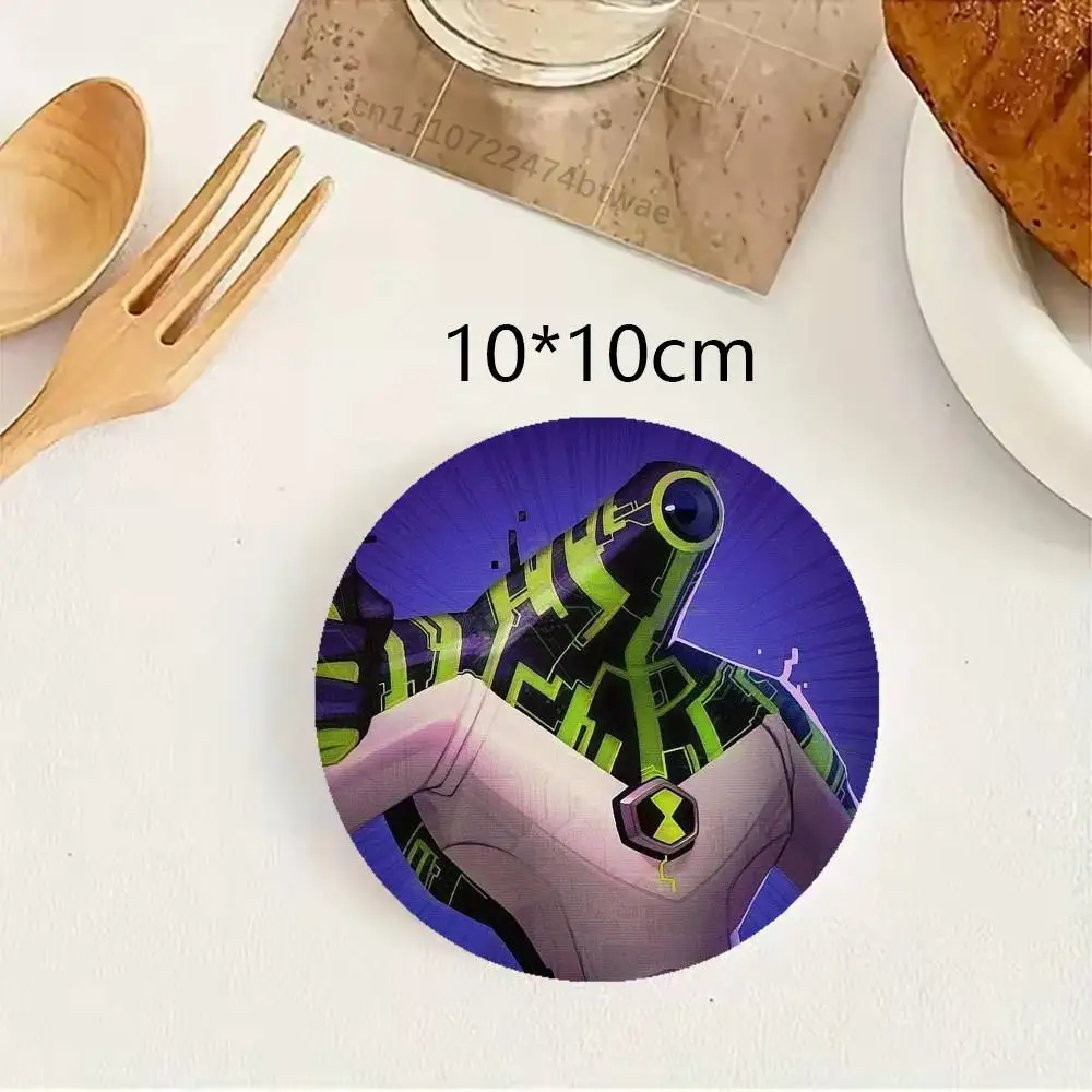 B-Ben10 Upgrade Anti-slip Tea Coffee Cup Pad Heat-Resistant Round Bowl Teapot Mat Home Gift