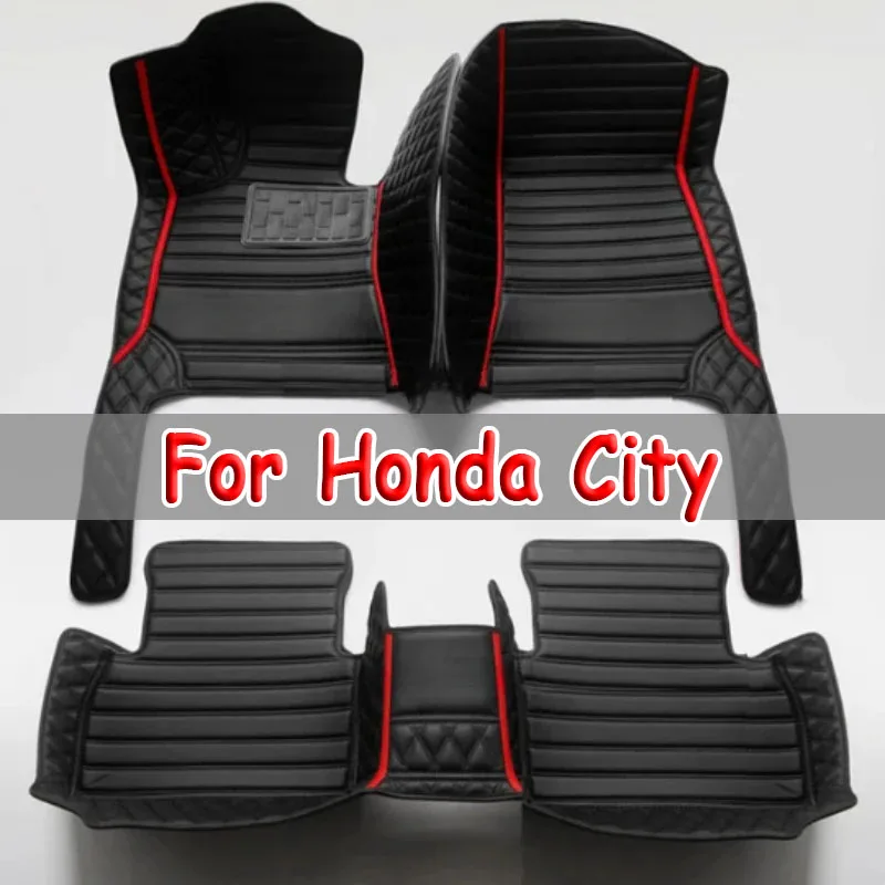 

Автомобильные коврики для Honda City 2008 ~ 2014 авто роскошные кожаные мужские и женские автомобильные коврики
