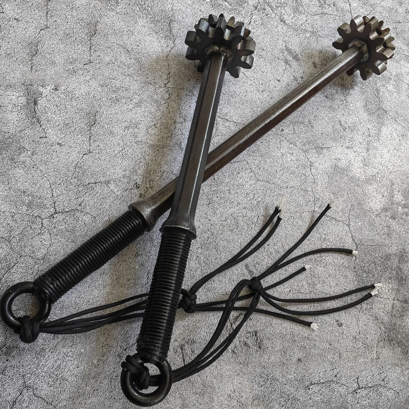 Outdoor Portable EDC Solid Hard Silicon Manganese Steel Armor Breaking Hammer Car Emergency Window Breaking Tool Short Stick