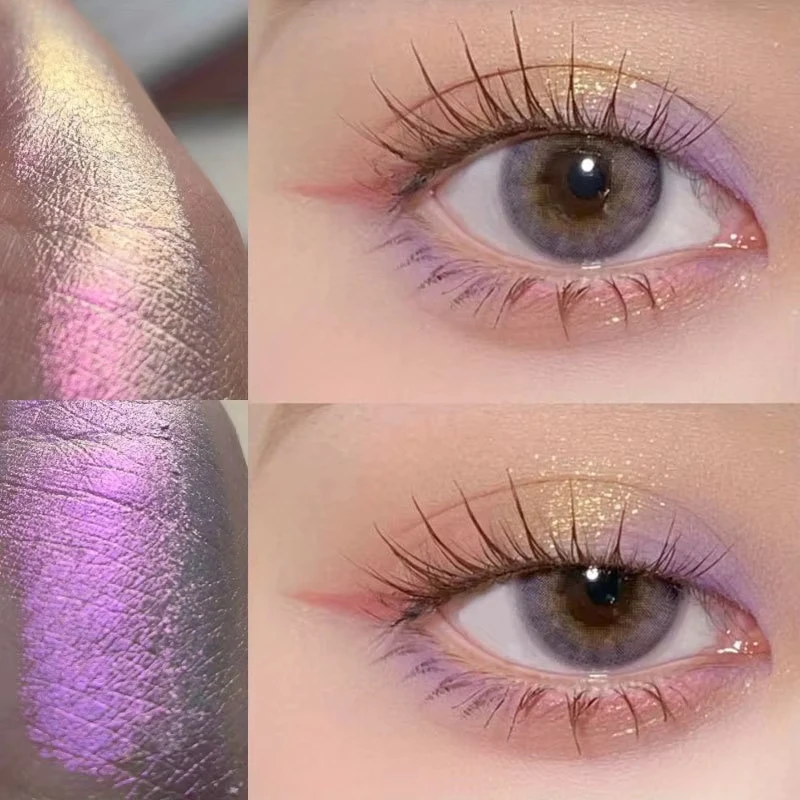 1 caja de polvo camaleón multicromo, sombra de ojos, purpurina para uñas, pigmento de arcoíris de neón Aurora, polvo cromado, polvo iridiscente para frotar uñas