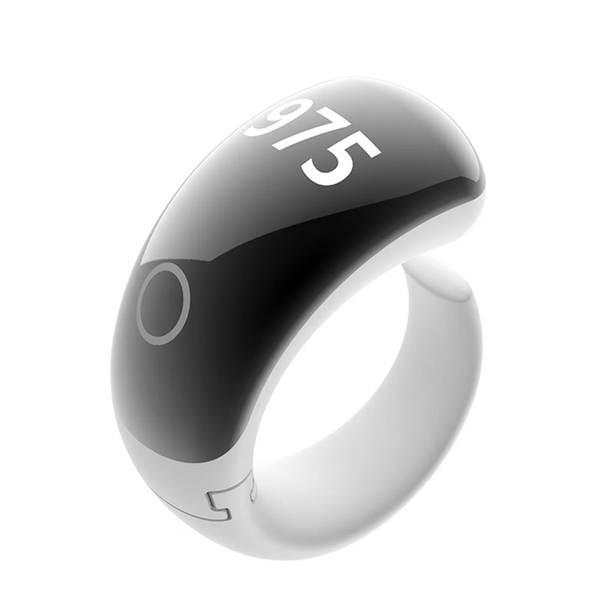 The New Multifunction Digital Counting Rings App Control Tasbih Faith Rings for Spiritual Practices and Daily Prayer White