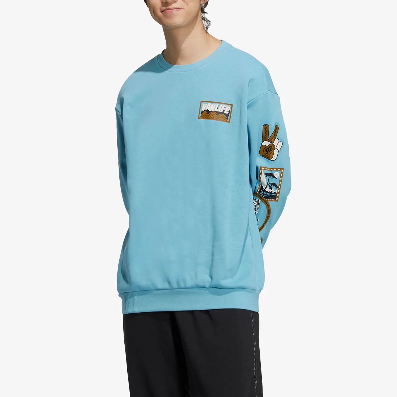 

Adidas Neo Весенняя мужская и женская повседневная свободная толстовка с круглым вырезом с принтом IA6847