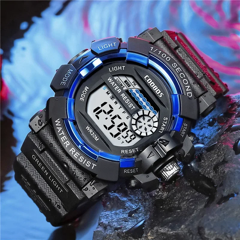 COOBOS Kids Watch Sport LED Digital Watches for Children Boys Girls Fashion Waterproof Outdoor Luminous Alarm Wristwatch