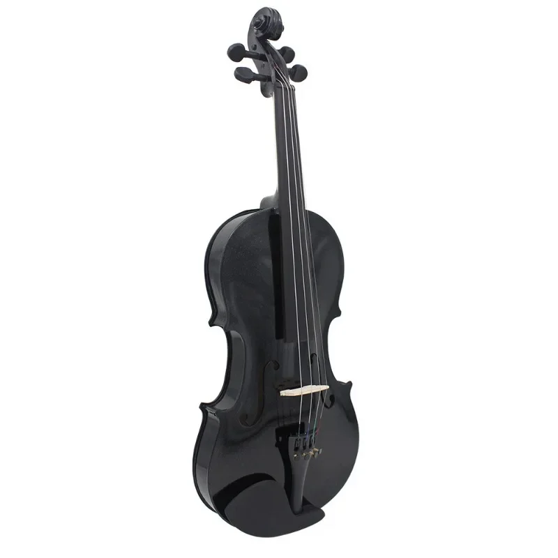 4/4 Full-Size Black Violin Accessories - Premium Quality, Rich Tone and Elegant Design - Ideal for Professionals and Enthusiasts