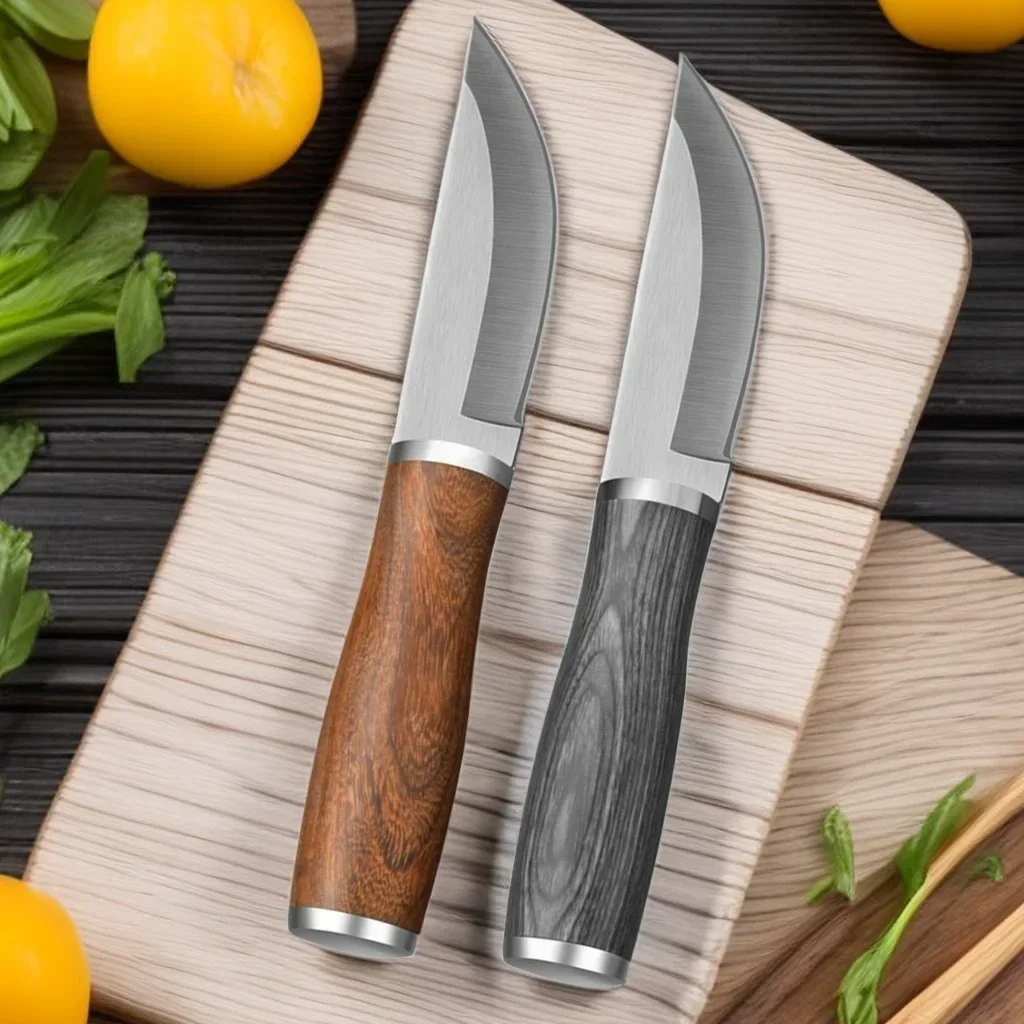 

Rosewood Knife 5Cr15 Stainless Steel Drawing Process Kitchen Chopping Knife With Cover Meat Knife Fruit Barbecue Tools