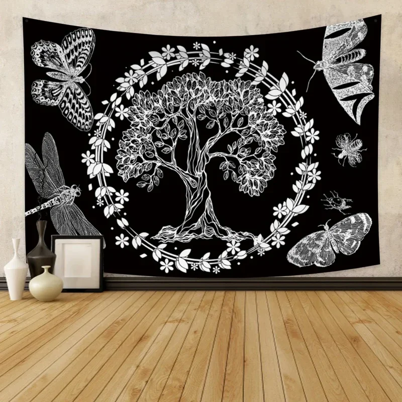 Psychedelic Tapestry mysterious aesthetic tapestry mysterious aesthetic tapestry of the tree of life butterfly moth tapestry