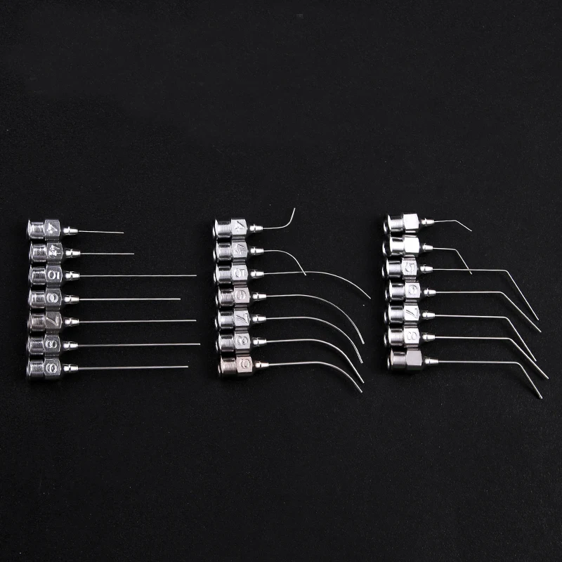 Ophthalmic stainless steel washing tool 4/5/6/7/8/9 straight Angle oral lacrimal passage washing repeated disinfection