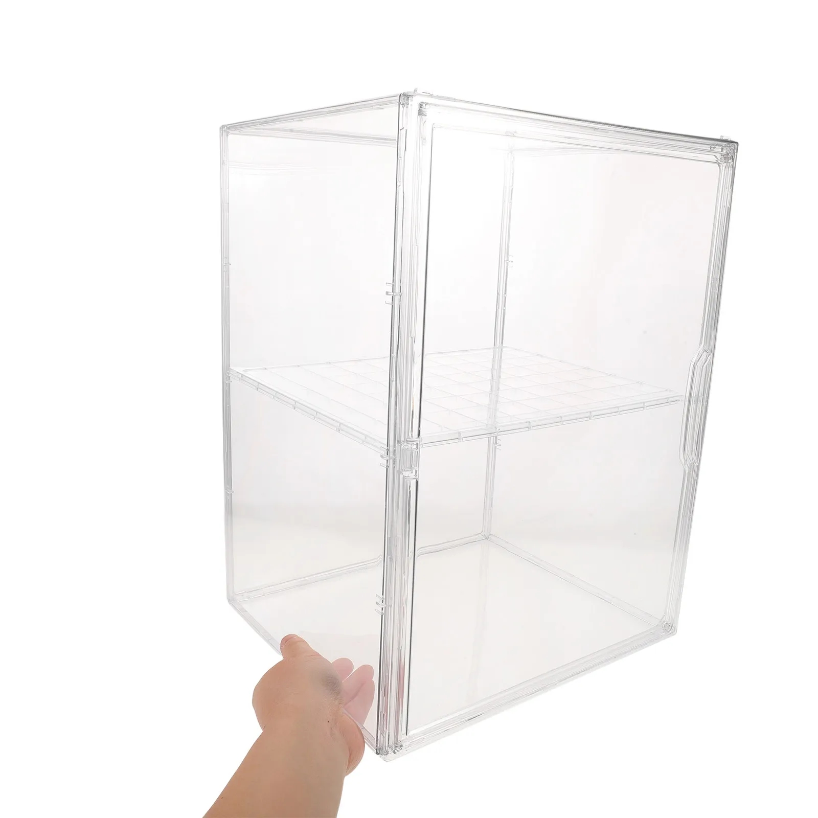 baby-bottle-storage-cabinet-clear-acrylic-nursery-organizer-142x106x87in-adjustable-2-tier-drying-rack-for-bottles-nipples