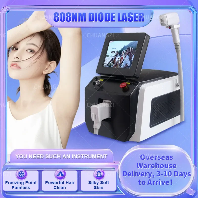 

2024 Factory 808Nm Beauty Items Price Summer Ice Platinum Triple Wavelength Diode Laser 808 Hair Removal Machine Home Use