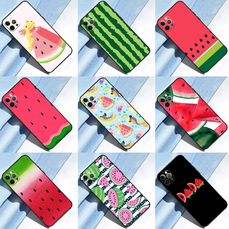 Cute Summer Fruit Watermelon Phone Case For iPhone 14 15 16 13 12 11 Pro Max mini XR X XS Max Plus Back Cover