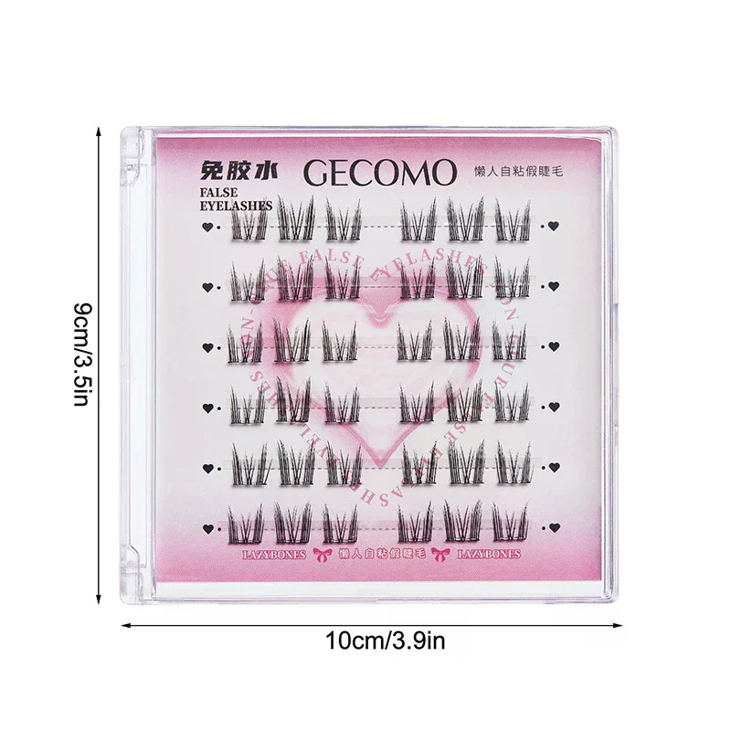 Ciglia finte autoadesive senza colla fai-da-te Ciglia finte alate soffici naturali spesse Occhi Manga riutilizzabili Occhi ingranditi Ciglia facili da applicare