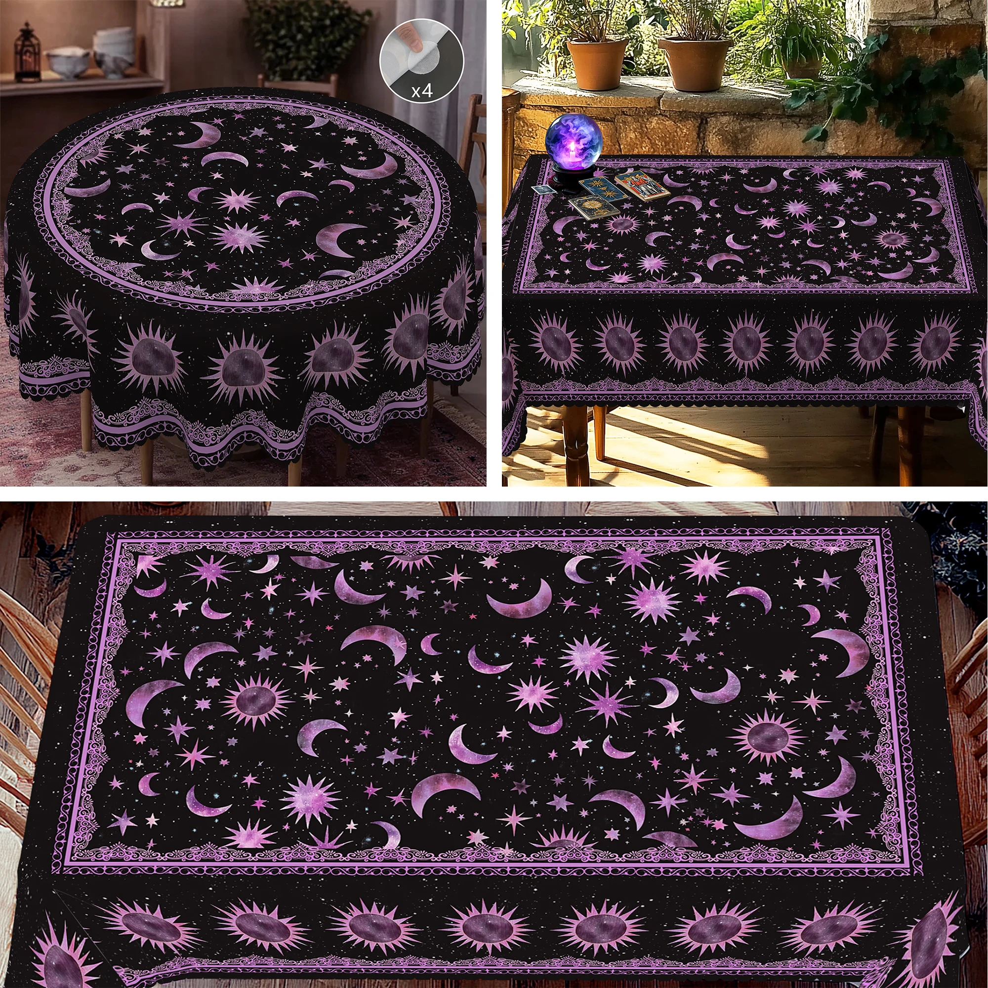 1 pièce de nappe ronde sur le - Desk Setup Background avis et prix