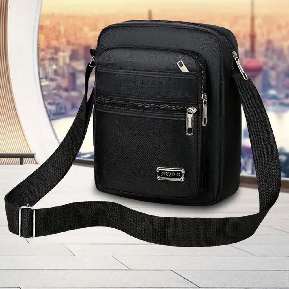 Men's Oxford Cloth Crossbody Shoulder Bags High Quality Tote Fashion Business Man Messenger Bags Scratchproof Fanny Pack Bag