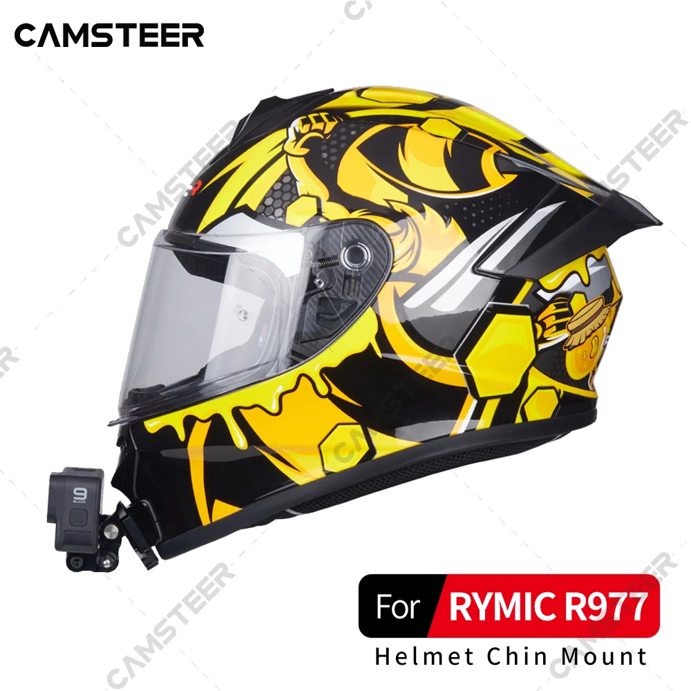 

RYMIC R977 Helmet Custom Aluminium Chin Mount for GoPro Hero 12 11 10 9 Insta360 X4 X3 Ace pro DJI Action 3 4 Camera Accessories