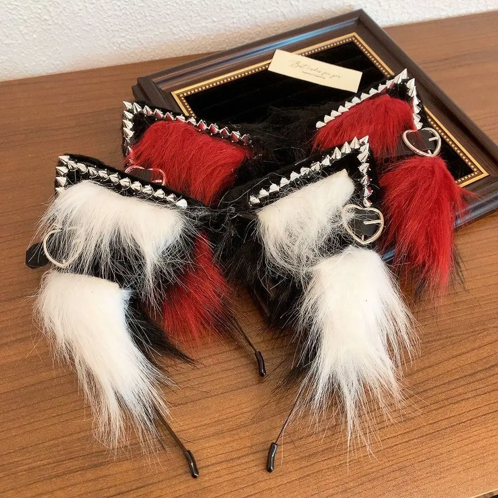 Forcina per orecchie di gatto Lolita Fascia per capelli Cintura Copricapo Fascia in peluche Accessori per capelli Lolita Cosplay Costume cosplay di Halloween da donna