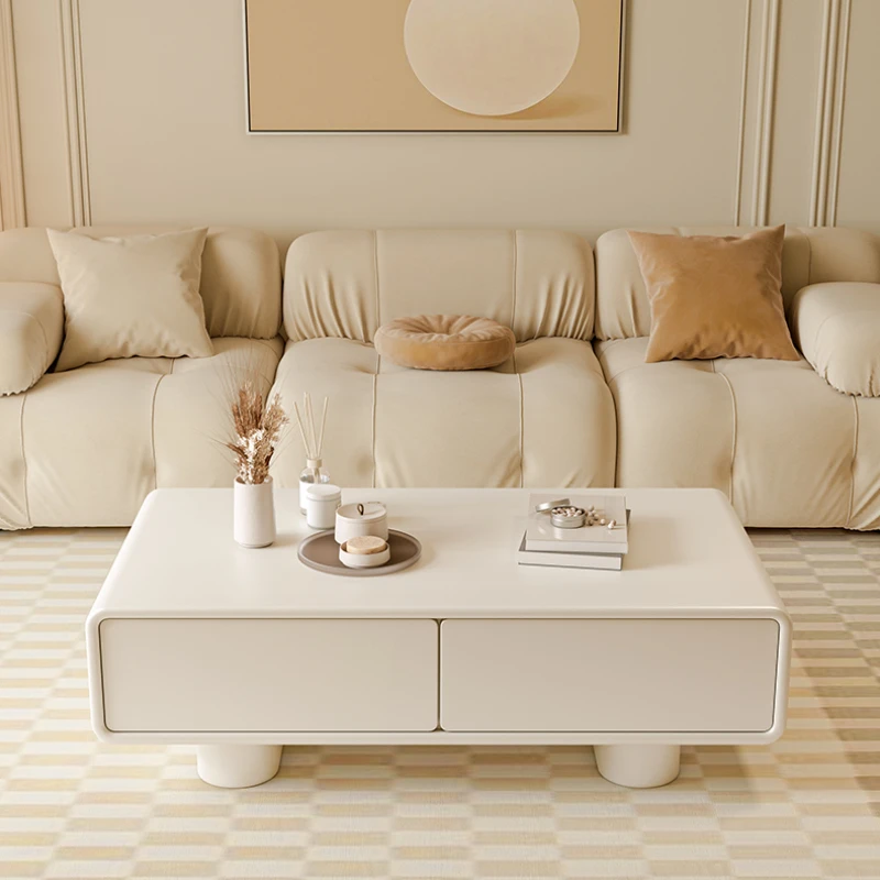 Italian Modern Coffee Tables Beige Design Wodden Floor Salon Coffee Tables Apartment Space Saving Mesa De Centro Furniture Home