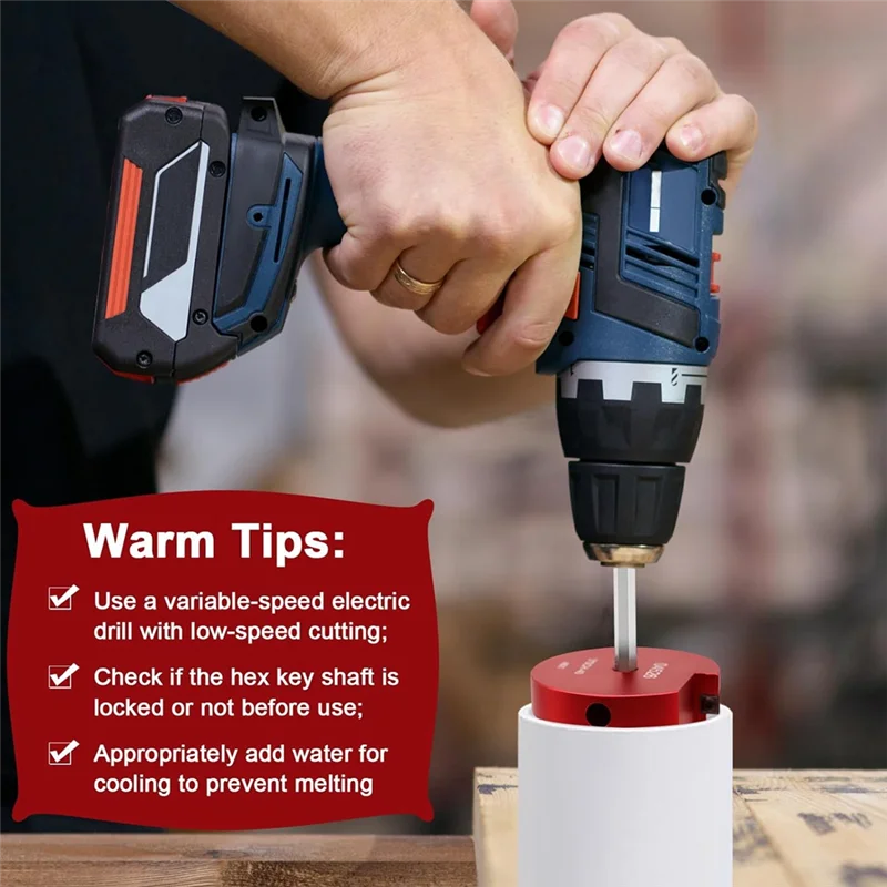 AEE6-04526 For PPR300 Plastic Pipe Joint Reamer, Accepts Standard 1.27In Drill Bit, Suitable For Water Lines, Drain Lines