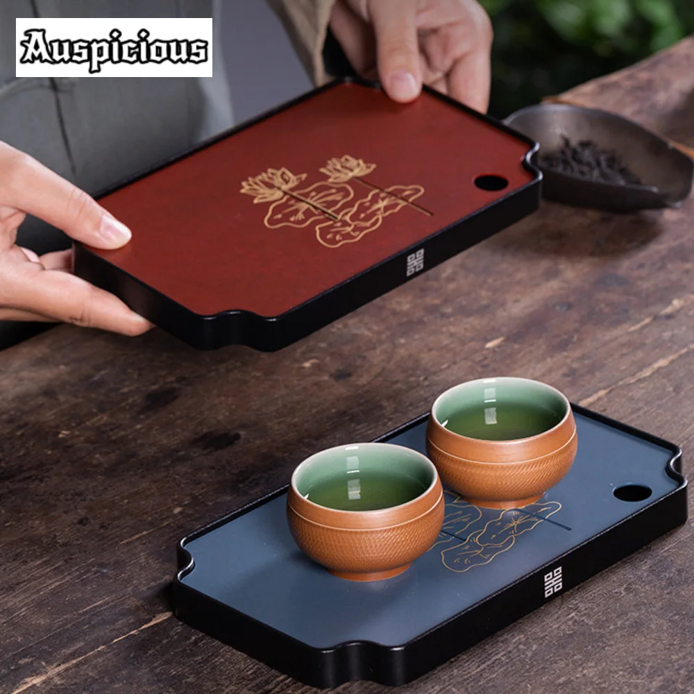 

Handmade Pure Copper Tea Tray Antique Lotus Teapot Holder Tea Board Household Tea Soaking Dishes Serving Tea Ceremony Decoration