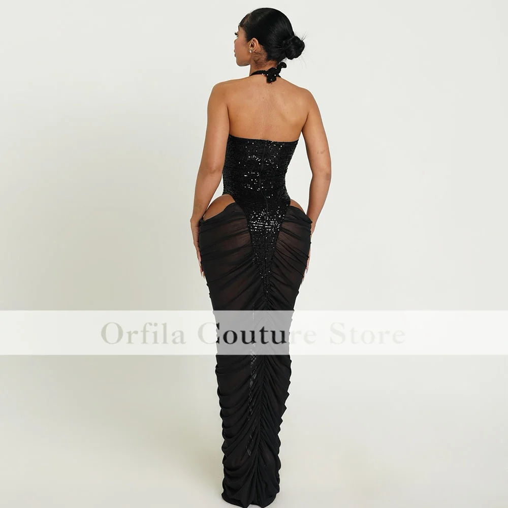 Sexy schwarze Abendkleider für besondere Anlässe 2026, sexy Pailletten-Meerjungfrau-Abschlussball-Kleider, Partykleid, De Fiesta, individuell gestaltet