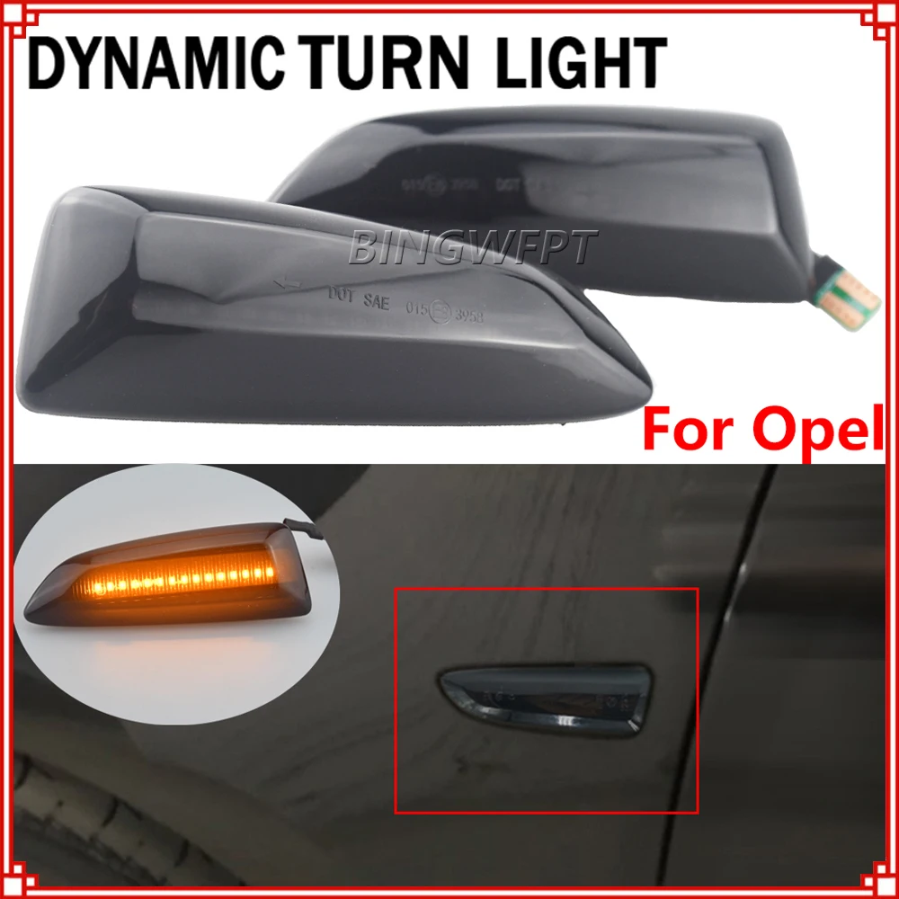 

2 шт. автомобильный светодиодный динамический боковой указатель поворота, последовательный поворотник для Opel Astra J Astra J K Zafira C Insignia B Grandland X