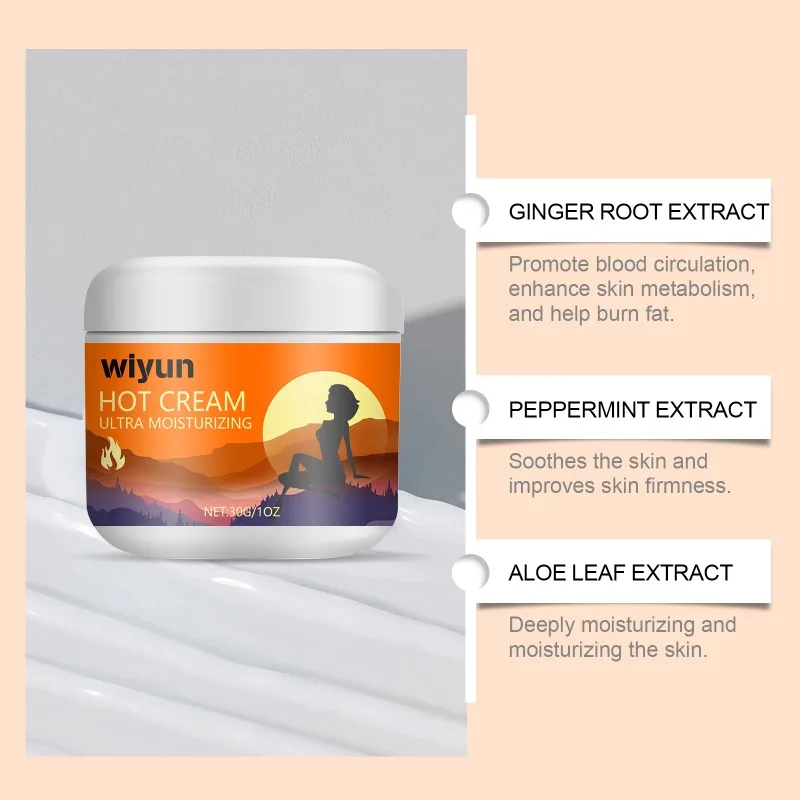 Hot Cream Fat Burning Cream Body Firming Elegant Light Body Gentle Herbal Comfort Massage Anti Cellulite Slimming Safe Cream