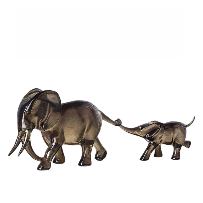 Simple and modern Nordic elephant ornament soft decoration model room study TV cabinet object baby elephant home jewelry table