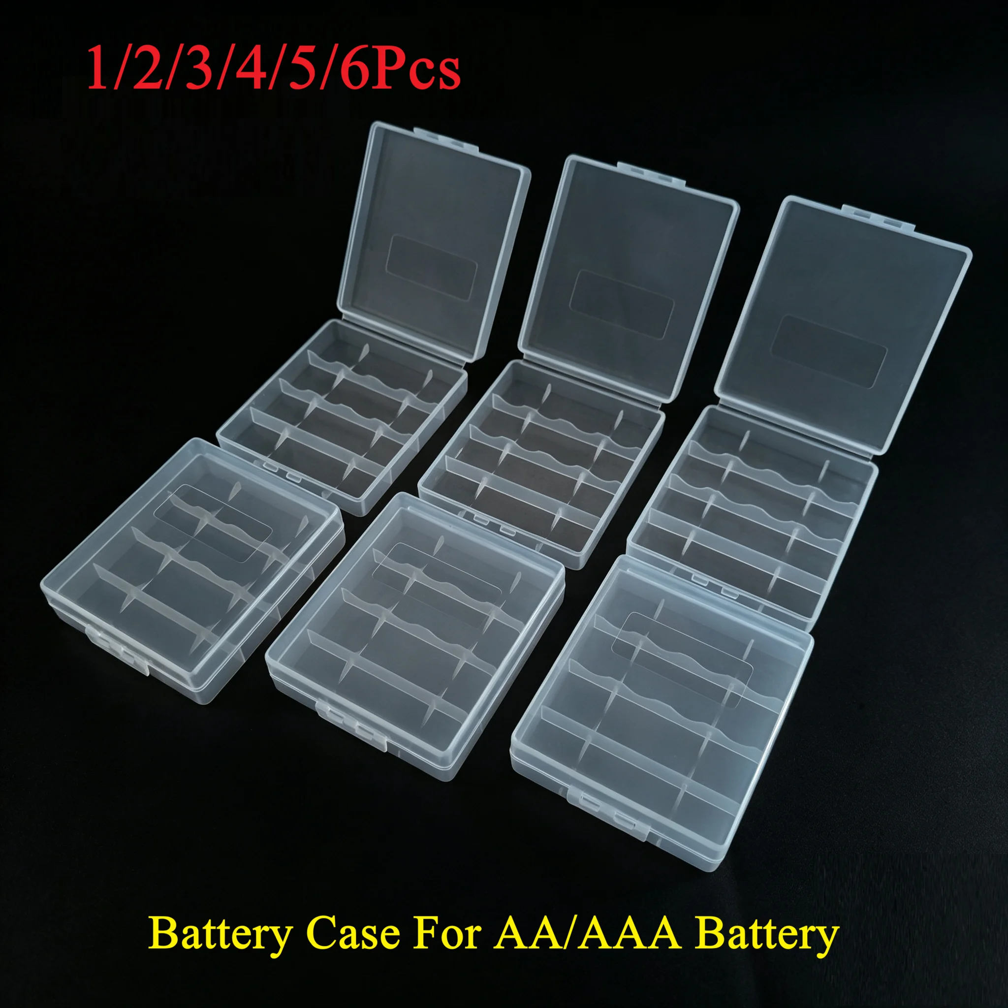 Sturdy Transparent Plastic Battery Box AA/AAA Battery Storage Box Battery Organizer PP Material Battery Case