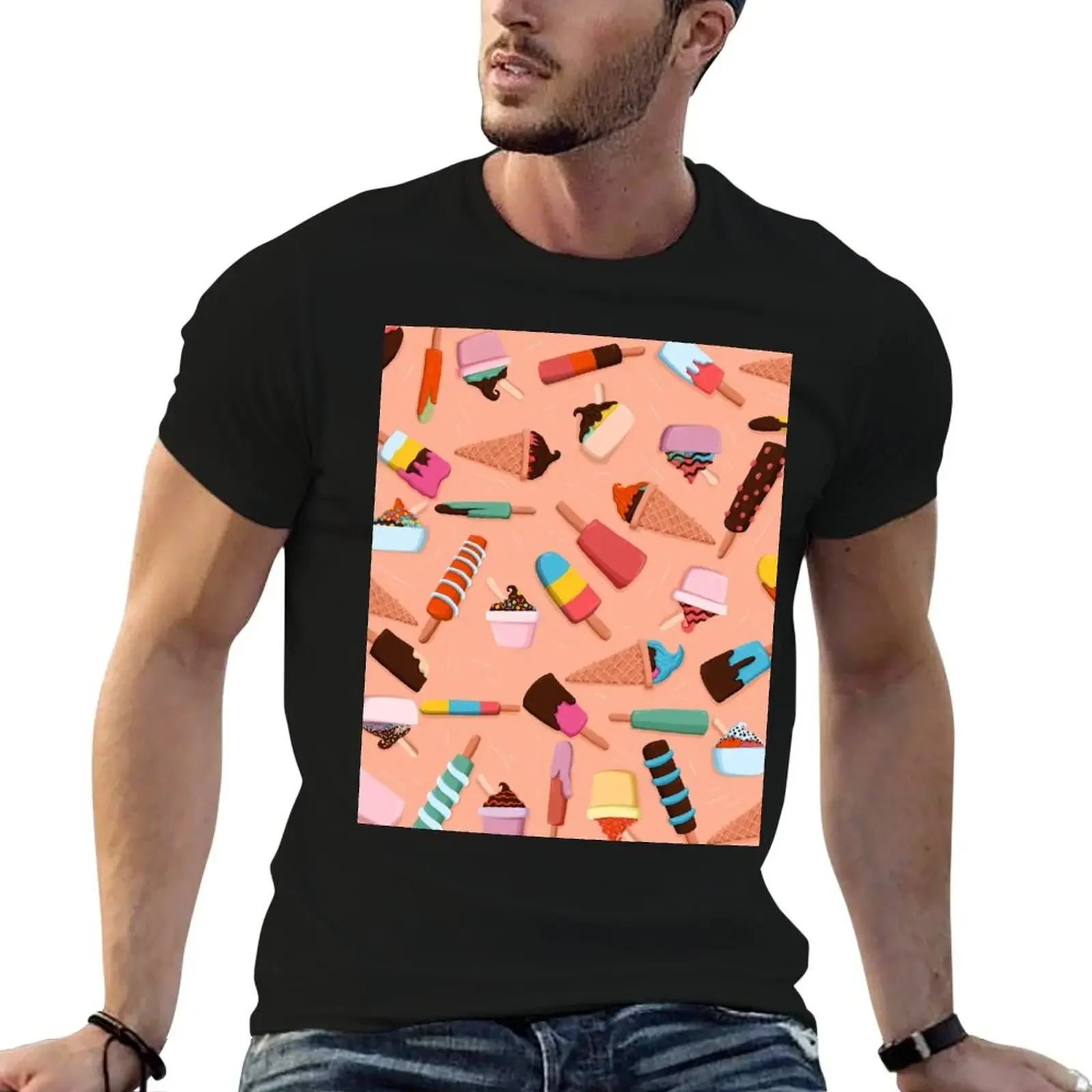 

Ice Cream T-Shirt tshirts personalised boys animal print mens cotton t shirts