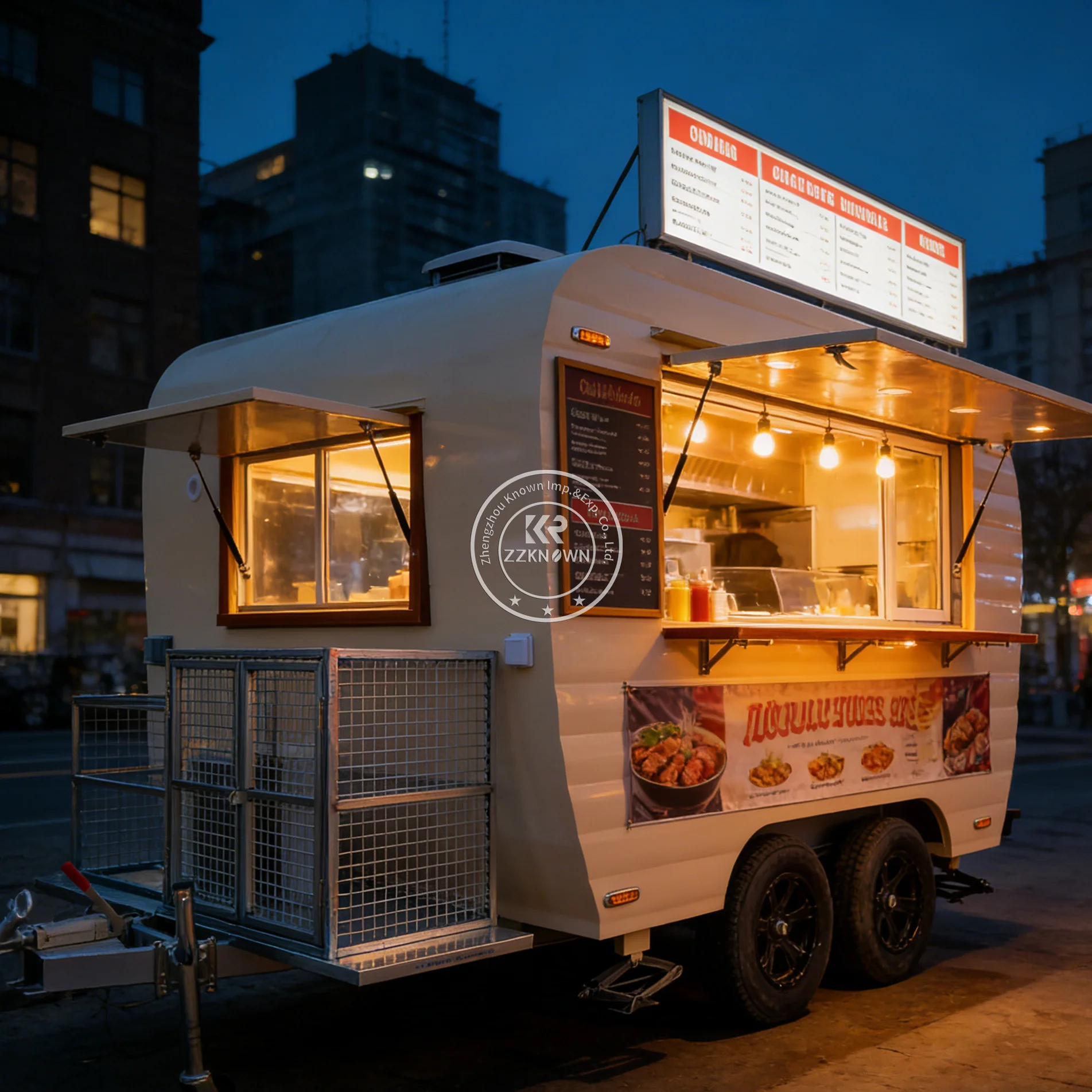 Professional Dessert Snack Mobile Catering Truck Street Food Trailer Mobile Snack Burger Food Truck For Outdoor Catering