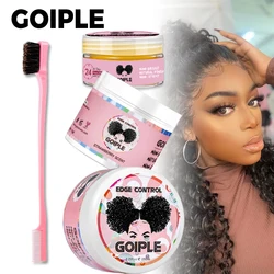 GOIPLE Natural Edge Control Wax Baby 4C Broken Hair Finishing Styling Gel for Lace Wig Black Extra Hold Wax Slick Hair Cream