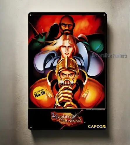 Knights Of The Round Video Game Metal Poster -Collectable Tin Sign (8x12in) good sign sign