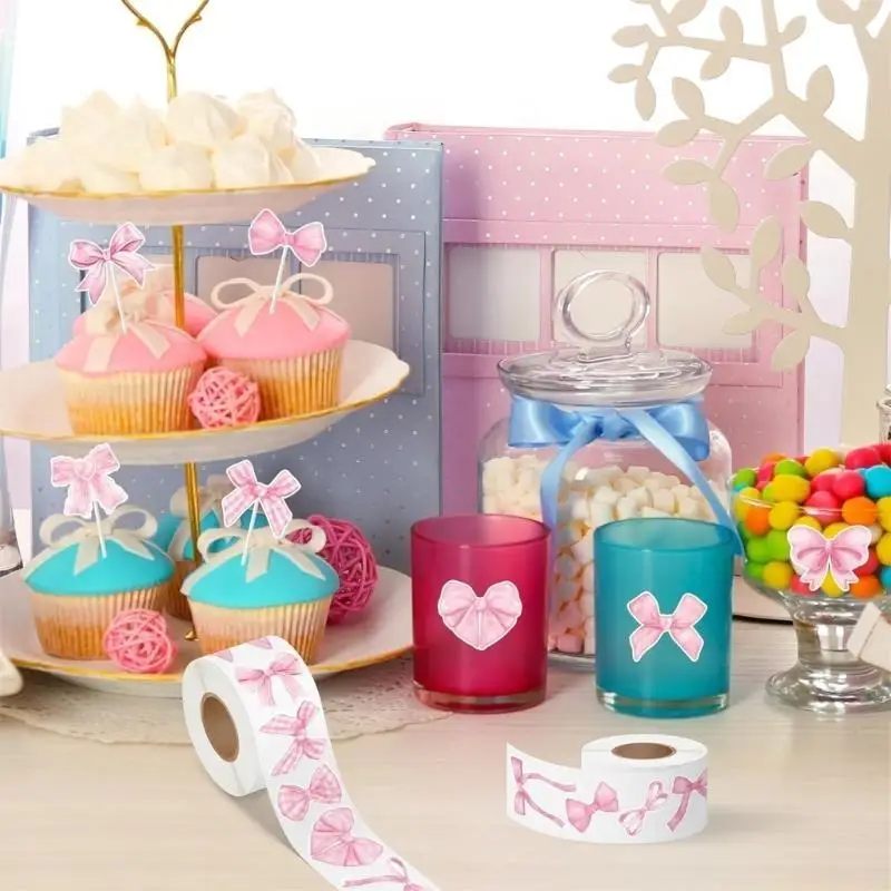 500Pcs Bowknot Sticker for Scrapbooking Notebook Journal Water Bottle Laptop Skateboard Children Motivational Sticker