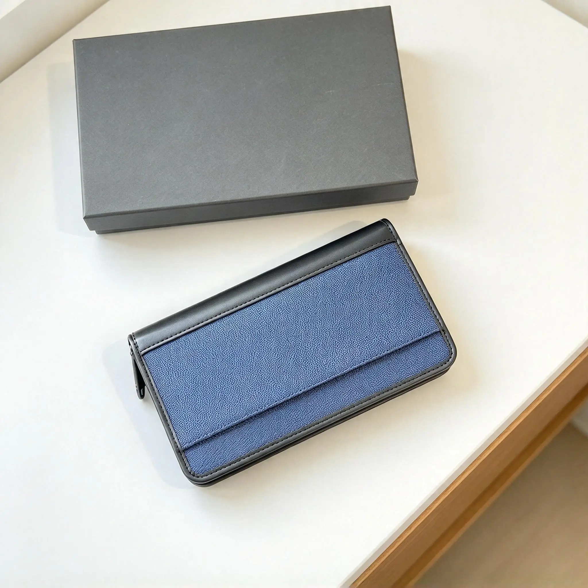 Long Nylon Hand Clutch Wallet for Men, New Series Business Zipper Card Holder Coin Purse
