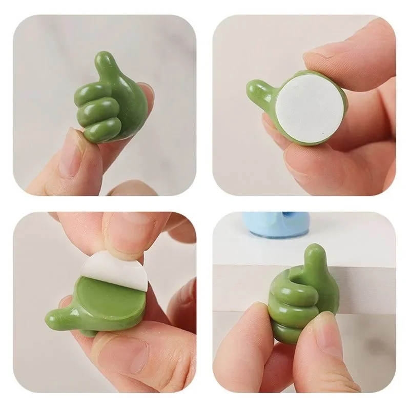 

8pcs Thumb Hooks Cable Organizer Clip Holder Wire Wall Hooks Storage Cable Holder Car Adhesive Hook Auto Interior Accessories