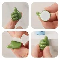 8pcs Thumb Hooks Cable Organizer Clip Holder Wire Wall Hooks Storage Cable Holder Car Adhesive Hook Auto Interior Accessories