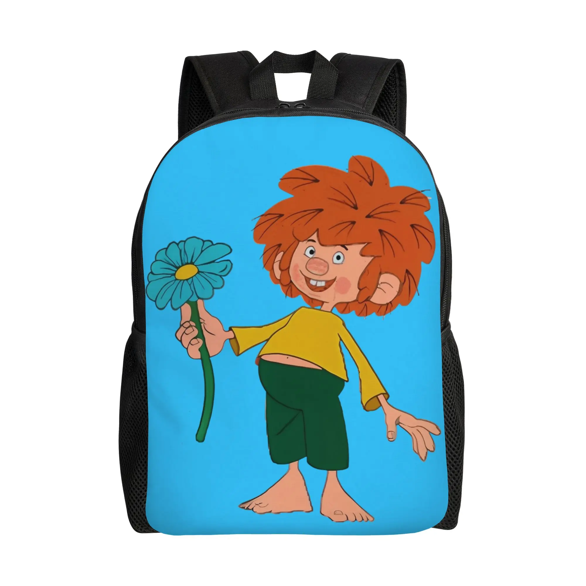 

Pumuckl Gives a Beautiful Flower Teenage Backpack Sports High School Hiking Travel Daypack for Men Women College Canvas Bags