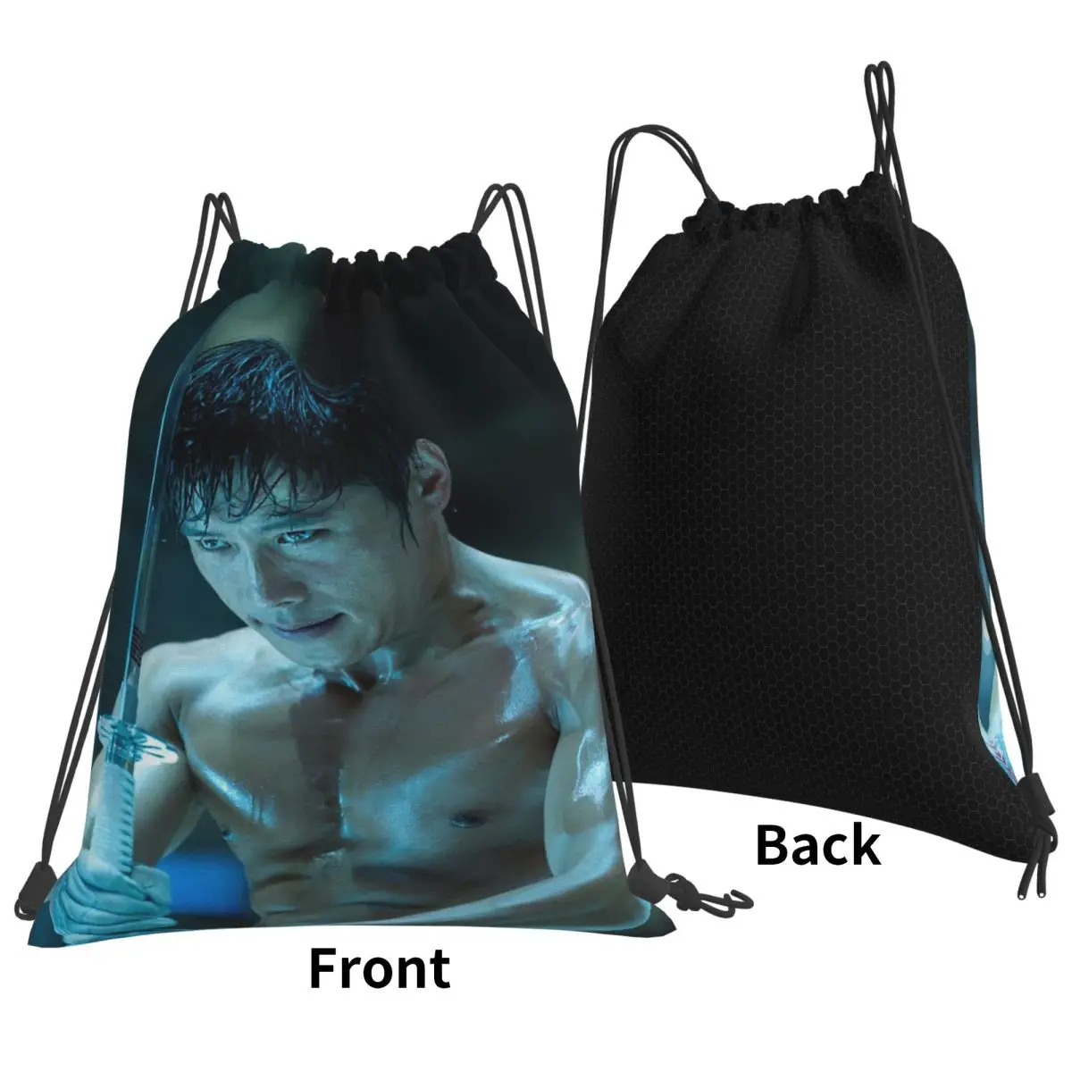 Lee Byung Hun Actor Backpacks Fashion Drawstring Bags Storage Bag Book Bags for Travel Students