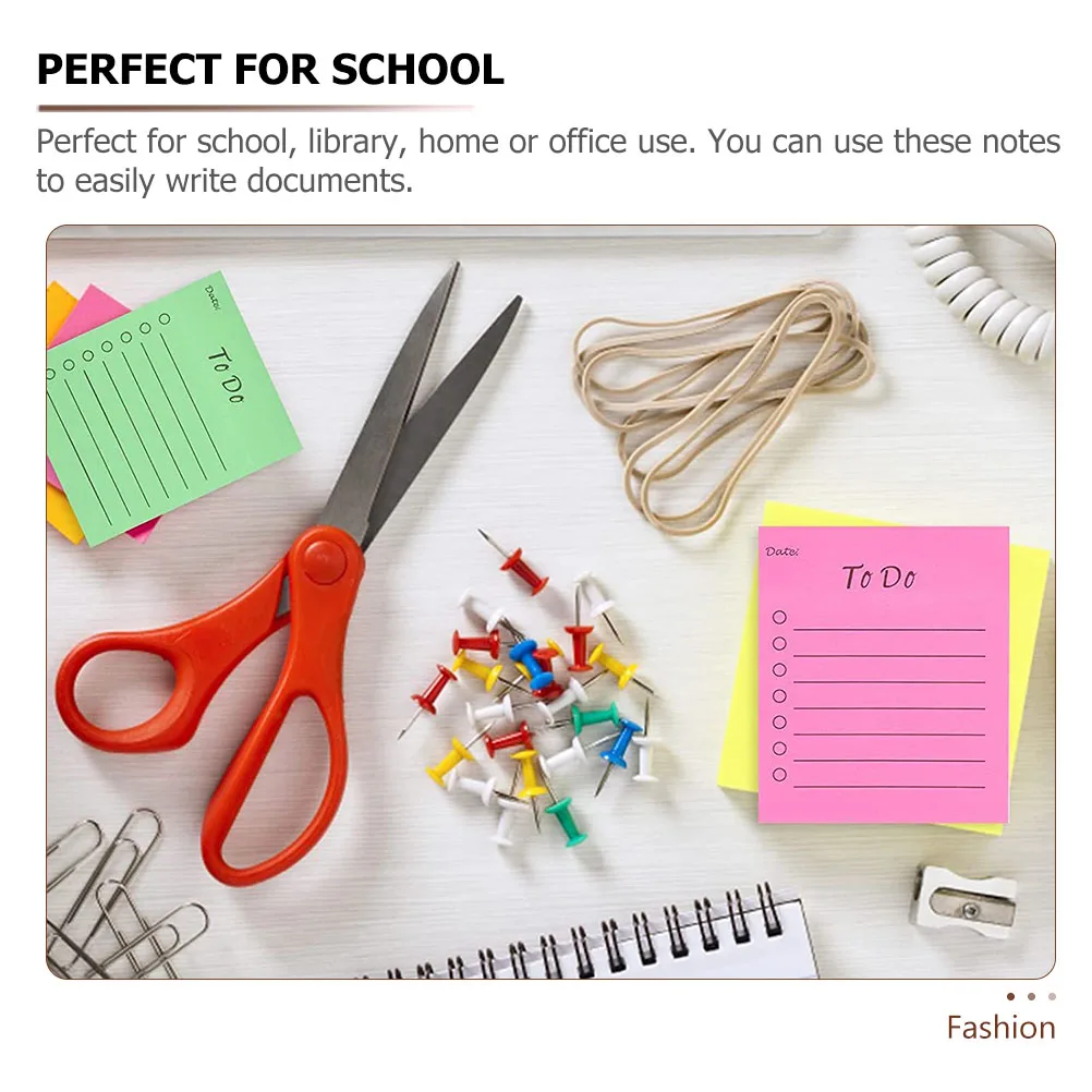 

9 Pcs Fluorescent Color Practical Notepad Memo Stickers Office Pads Paper Thick Smooth Reusable