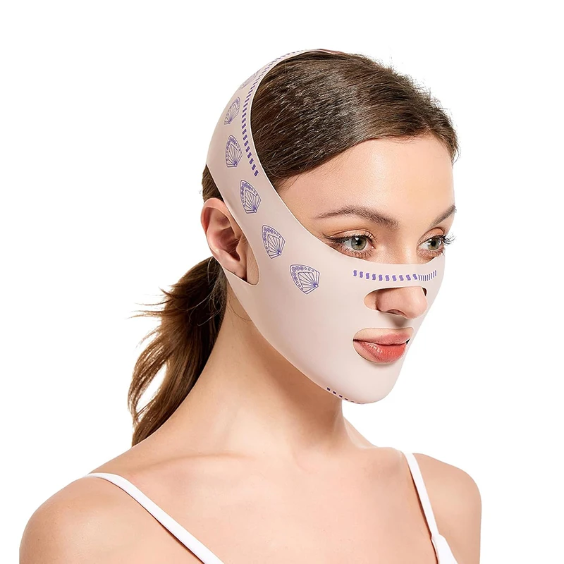 Bande Amincissante pour le Visage, Réglable, Ceinture de Menton et Joues, Respirant, Masque de Sommeil, Lifting, SAP, Double Menton, Réparation des Ridules